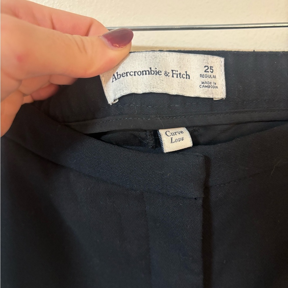 Abercrombie & Fitch curve love low rise tailored boot cut trousers - Picture 5 of 9